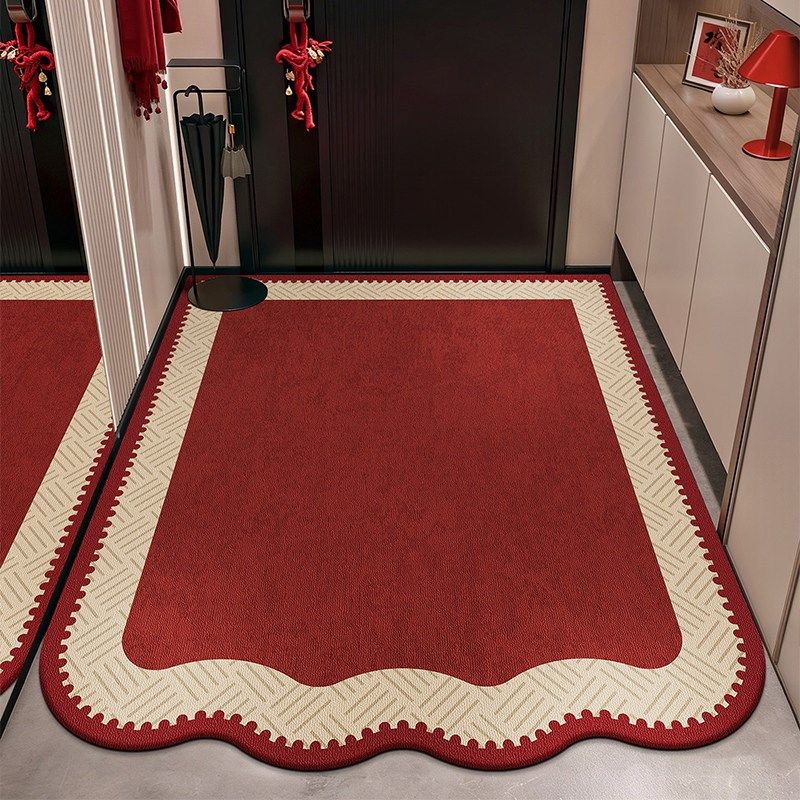 入户门地垫高级感红色喜庆门口脚垫家用玄关进门门垫防滑除尘地毯,居家布艺,入户地垫,淘宝优惠券,粉丝福利购,淘宝优惠卷