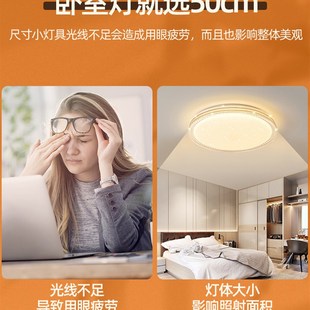 led吸顶灯浪漫温馨家用主Y卧房间灯具 全光谱卧室灯轻奢风网红爆款