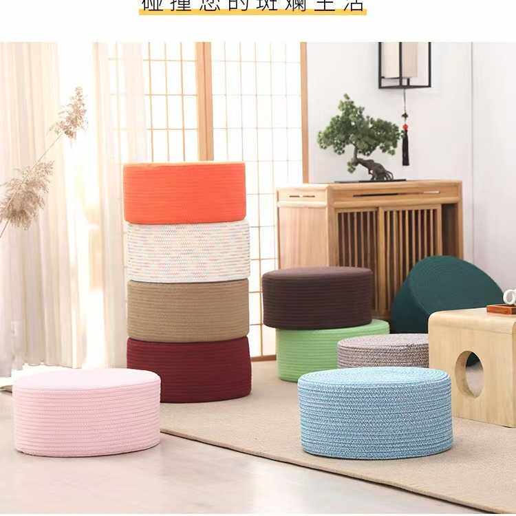 圆形蒲团坐垫卧室地上榻榻米垫子日式打坐垫禅修垫拜佛垫飘窗墩子