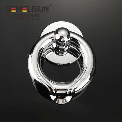 门敲大门配件敲门环轻奢锌合金家具时尚五金敲门器防盗大门敲门环