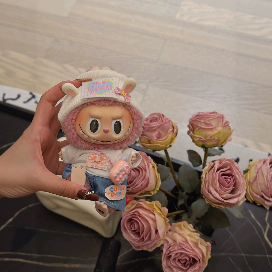 labubu衣服17cm挂件着替可爱小兔