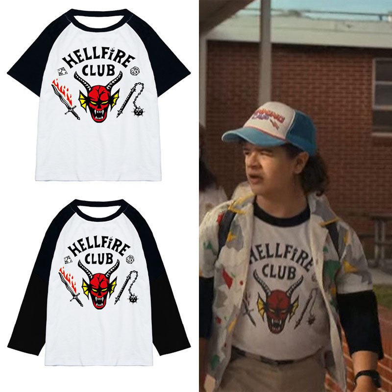 怪奇物语同款短袖T恤地狱火