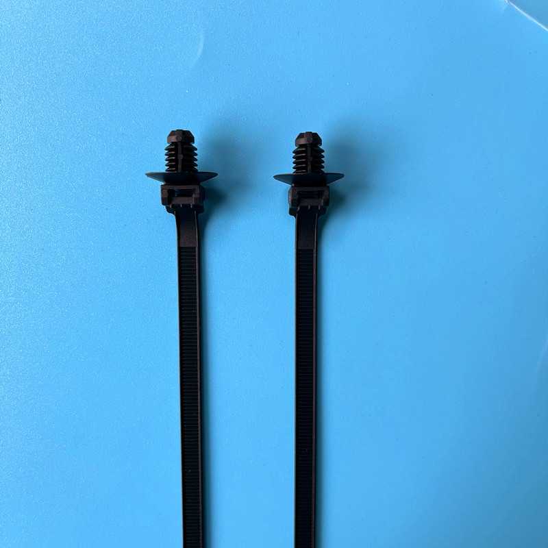 耐寒157-00084螺纹头扎带6*180mm  500条/包汽车钣金孔6.0-6.5mm - 实物图