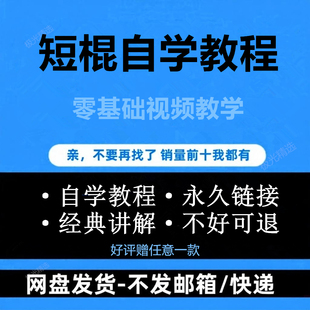 传统武术短棍防身自学视频在线教程零基础入门到精通强身健体课程