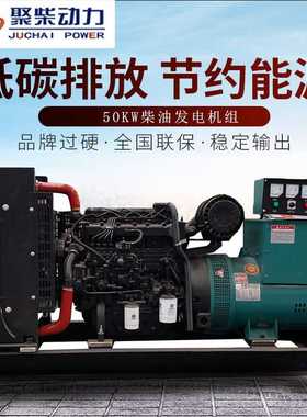 50kw柴油发电机组WP4.1D66E200工地商场限电应急用50千瓦发电机