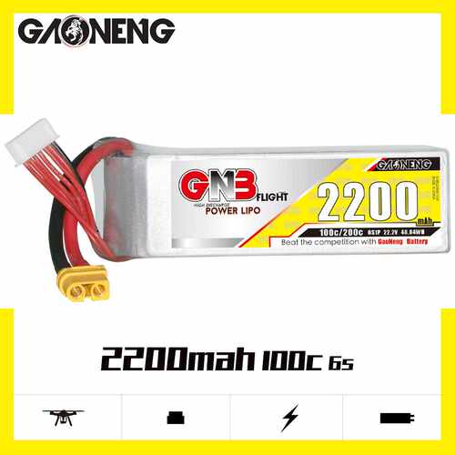 高能GNB 2200mAh 6S 22.2V 100C 车模船模航模锂电GAONENG LiPo