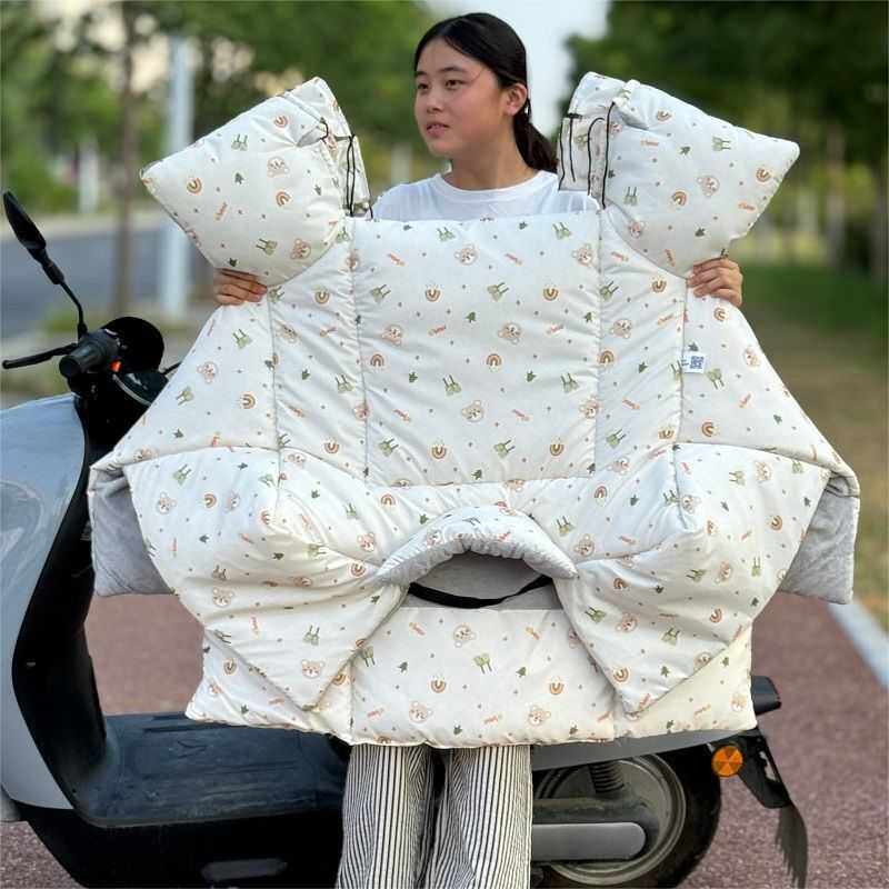 电动车挡风被冬季新款护脖护肩加绒加厚电瓶车冬天保暖防风防水