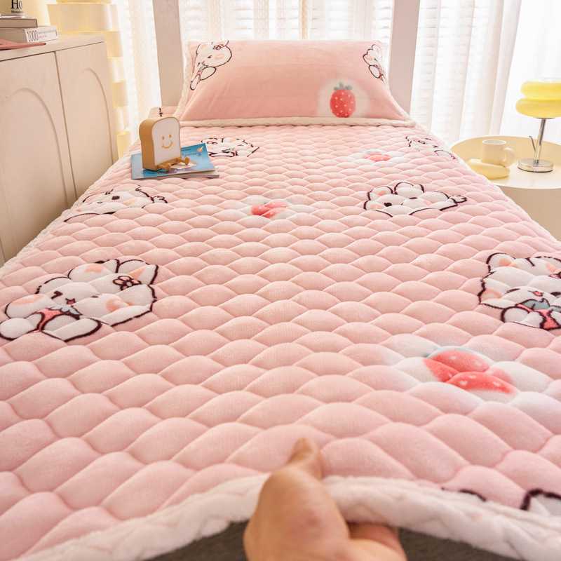 2024新款床垫绒加厚保暖床褥家用学生宿舍防滑床护垫褥子