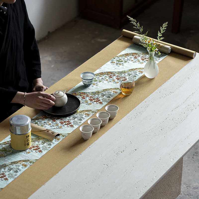 中国风西阵织茶席桌旗桌布禅意干泡茶道双面,电子元器件市场,其它元器件,淘宝优惠券,粉丝福利购,淘宝优惠卷