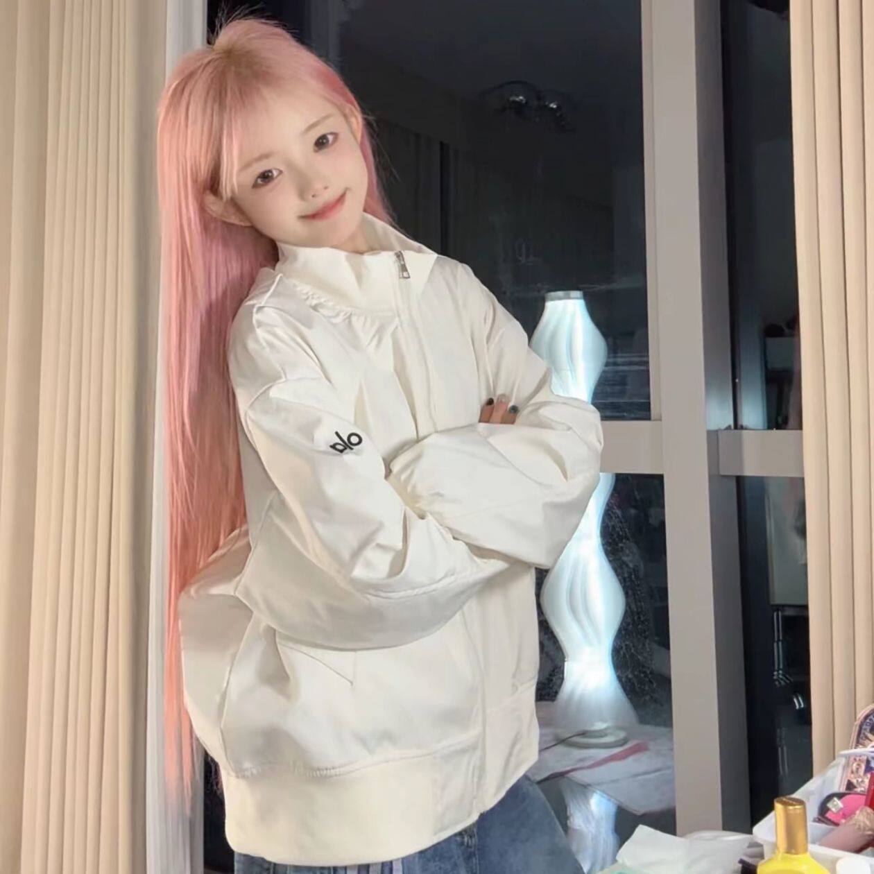 ins美式复古刺绣棒球服外套女时尚防晒服