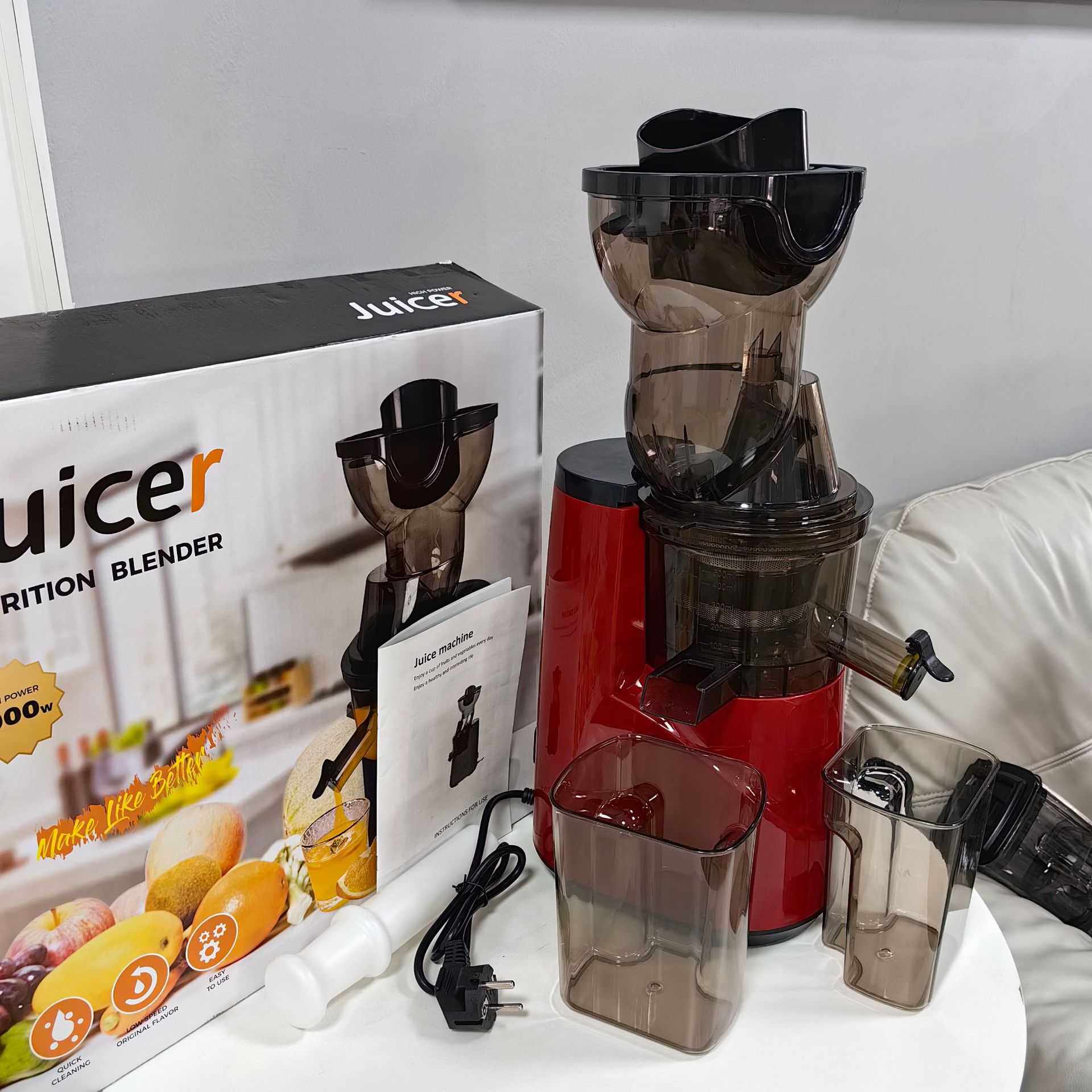 大口径原汁机家用多功能渣汁分离全自动榨汁机鲜榨果汁机出口跨境