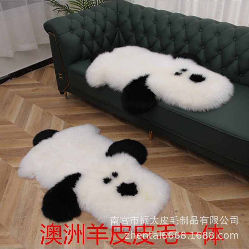 澳洲纯羊毛地毯可爱趴趴狗飘窗垫卧室客厅衣帽间床边毯羊毛沙发垫
