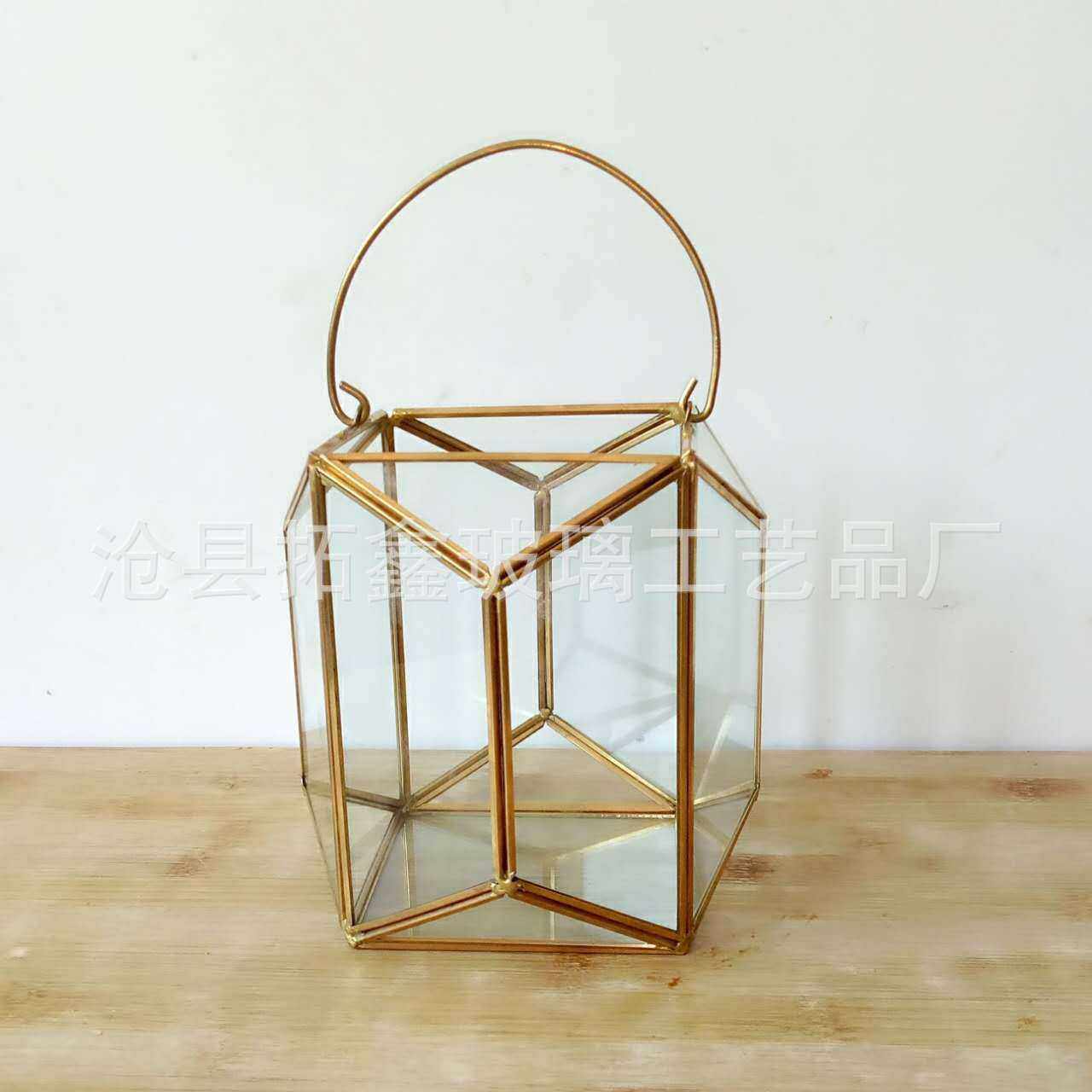 欧式金边几何玻璃手提烛台 婚礼装饰工艺品摆件 生态吊瓶花艺E18,玩具/童车/益智/积木/模型,垂直悬浮玩具,淘宝优惠券,粉丝福利购,淘宝优惠卷