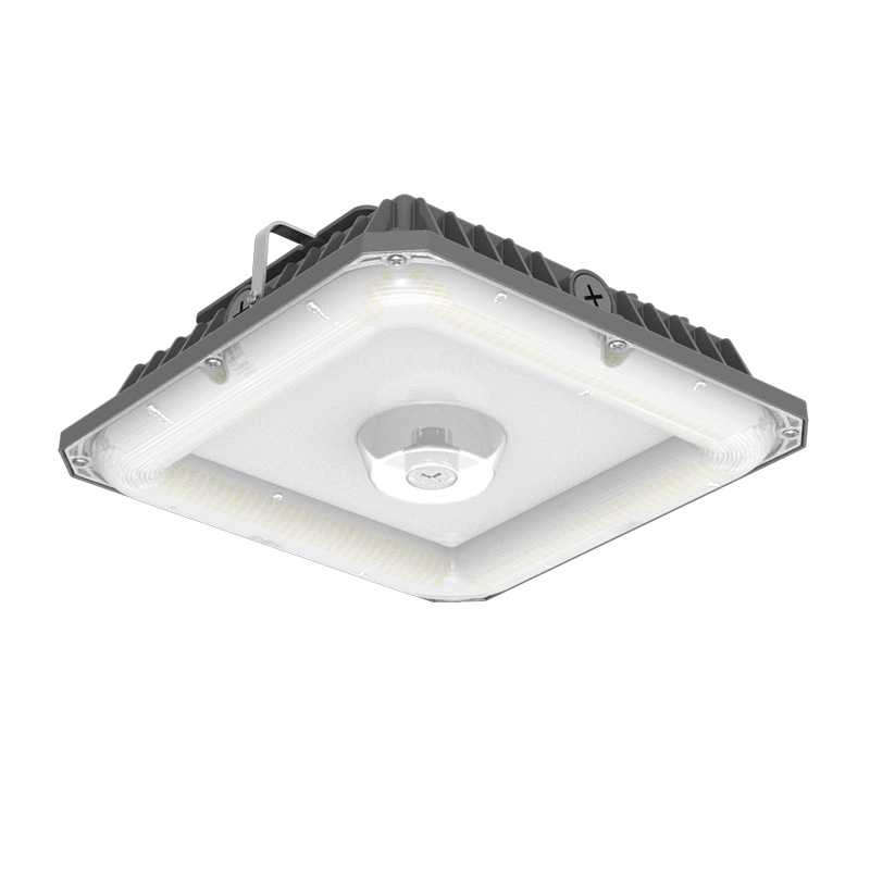 厂家直供明装吸顶式LED油站灯60瓦100W光控微波感应加油站天棚灯