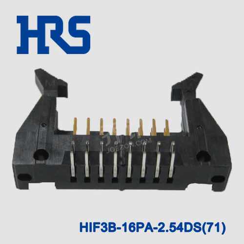 HRS 广濑连接器HIF3B-16PA-2.54DS(71)  黑色针 座间距2.54mm