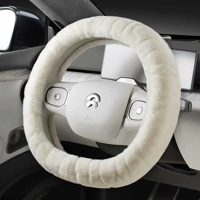 新款冬季专用雪貂绒汽车方向盘套保暖细腻长毛绒助力车载保护把套