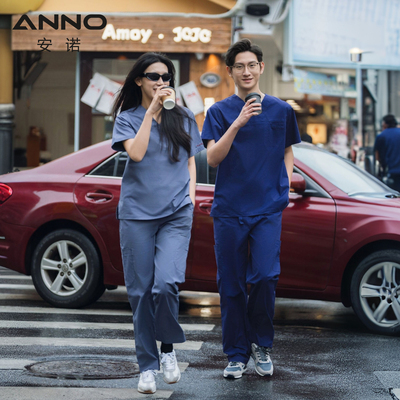 安诺cvc男女精品医生纯色护士服