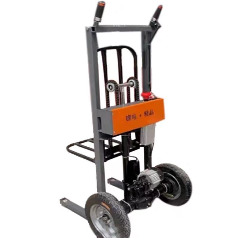 锂电小型电动升高车轻便电动升降B液压堆高车家用移动装卸搬运叉