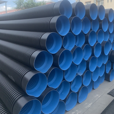 hdpe双壁波纹管D300高密度聚乙烯污水钢带增强螺旋管大口径排水管