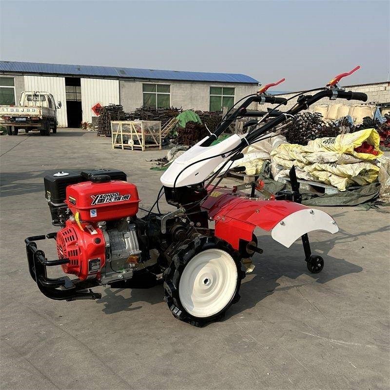 汽油四驱后旋微耕机十马力耕田松土L机一机多用旋地翻土机