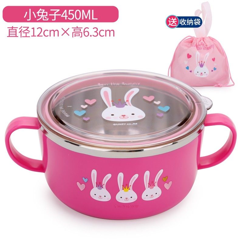 双耳汤碗学生餐具儿童防烫防烫304不锈钢防摔带盖饭盒宝宝饭碗,餐饮具,碗,淘宝优惠券,粉丝福利购,淘宝优惠卷