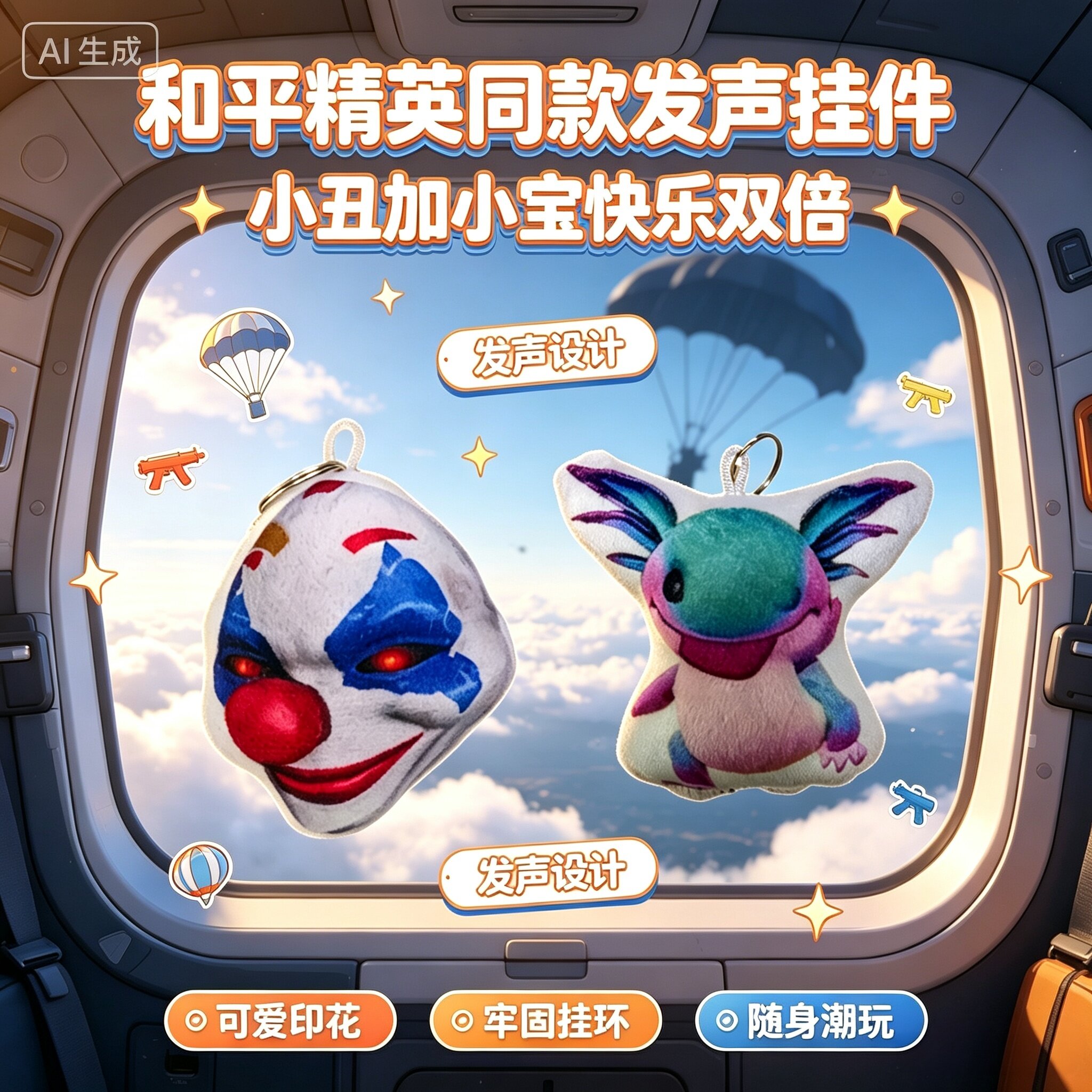 和平精英怪诞乔克发声挂件