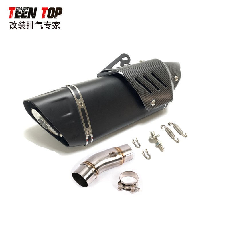 适用春风450SR改装排气管Ninja400排气P管转接口天蝎吉村消声器