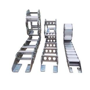 钢制拖链不锈钢拖链TLs型钢铝拖链机床电缆全封闭镀锌金属坦克链