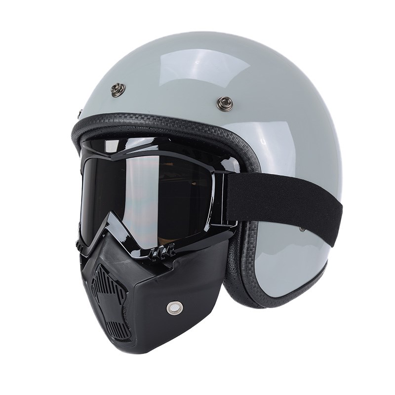 踏板巡航复古头盔踏板复古盔摩托复D古四分之三盔日式复古半盔女