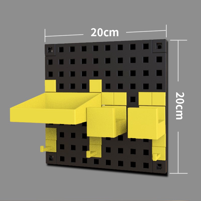 洞洞板免打孔塑料墙上置物架收纳板创意孔M板简易挂钩配件桌搭格