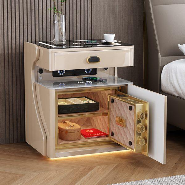 2024新款智能床头柜保险箱一体高级感多功能隐藏式卧室床头保险柜,住宅家具,智能床头柜,淘宝优惠券,粉丝福利购,淘宝优惠卷