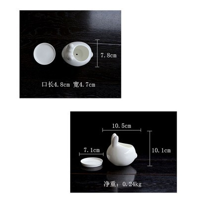 多肉花盆陶瓷植物盆家用办公w幼儿园室内创意可爱卡通动物盆带托
