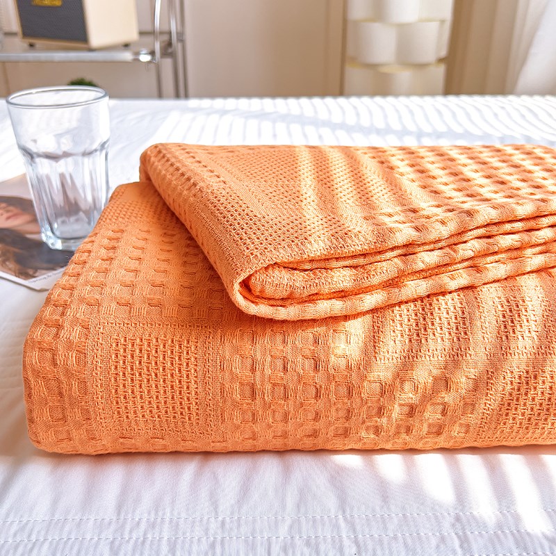 A类抗菌全棉毛巾被盖q毯夏季办公室午睡毯披肩毯沙发薄毯子夏凉被