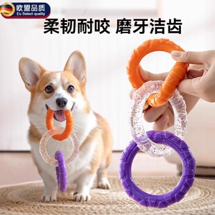 咬不坏的狗狗拉环玩具磨牙拔河拉扯玩具小狗耐咬宠物幼犬解闷神器