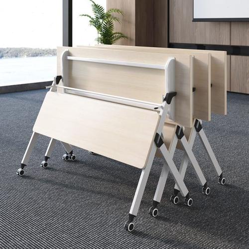 折叠会议桌培训桌椅带轮可移动拼接办公桌会议室培训室双人长条桌