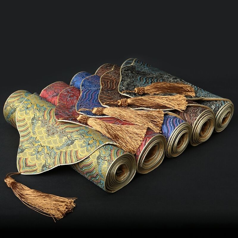 新中式禅意桌旗茶桌布中国风云锦茶台茶席布艺棉麻茶Y旗茶盘茶杯