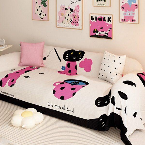 多巴胺沙发巾全盖一片式盖布沙发垫四季2024新款直排三座防滑垫子,居家布艺,沙发垫,淘宝优惠券,粉丝福利购,淘宝优惠卷