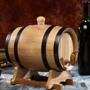 3L红酒橡木葡萄酒桶酿酒桶家用实木桶无胆橡木桶 桶摆件橡木酒具