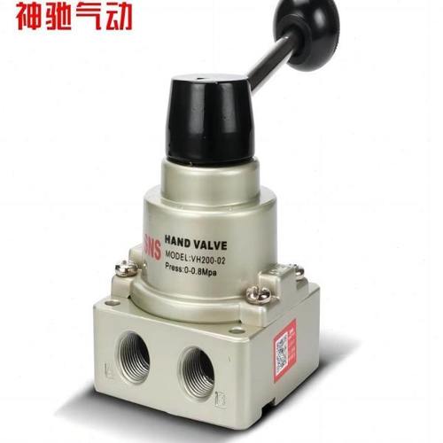 SNS神驰气动 四口三位 五口三位手动阀VH200-02 VH200-08手转阀