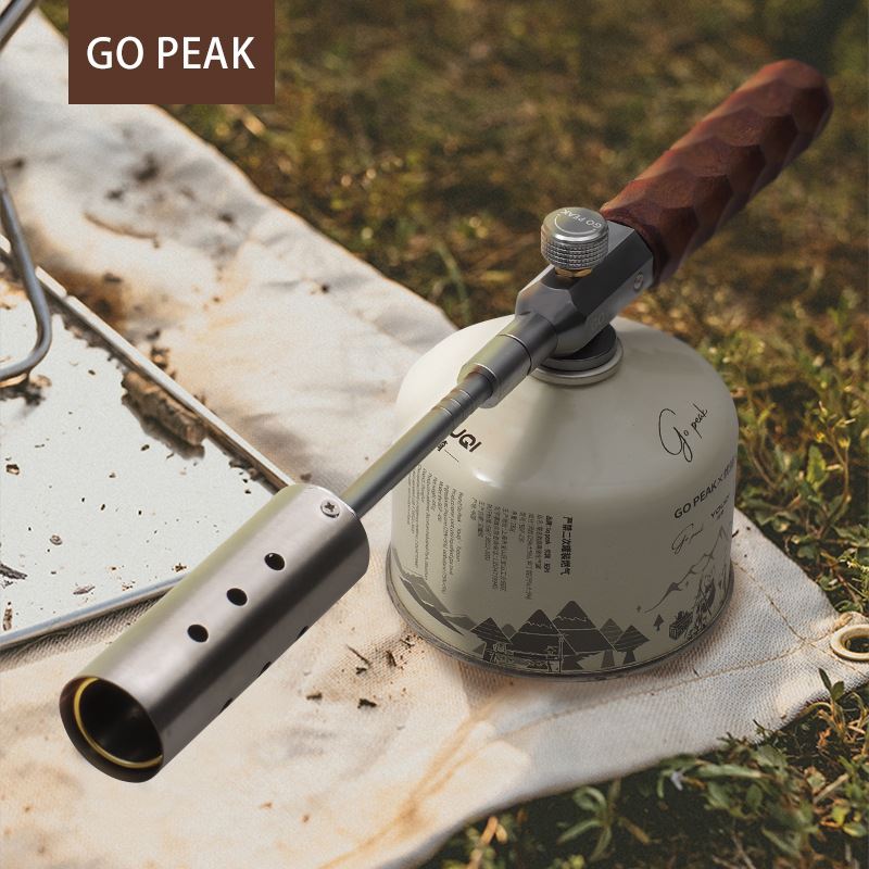 GOPEAK户外喷枪直柄手持长气罐气罐防风喷火枪焚火烧烤点碳点火器