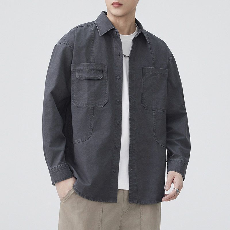 2025夹克男士工装秋季休闲衬衫