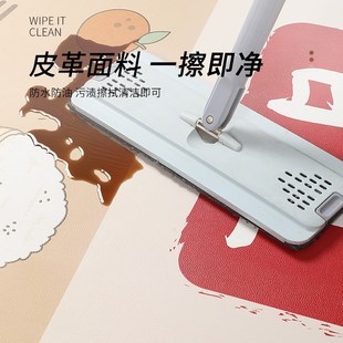 奶油风防水整铺地毯 厨房地垫防滑防油可擦免洗pvc脚垫子新款