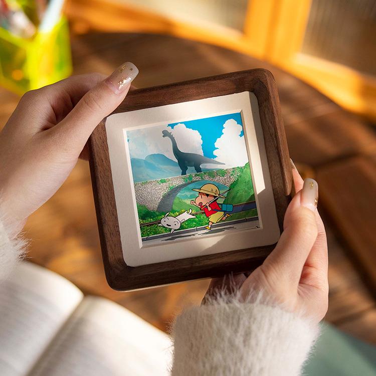 方形黑胡桃迷你小相框拍立得实木摆台3寸4洗照片做成画框装裱挂墙