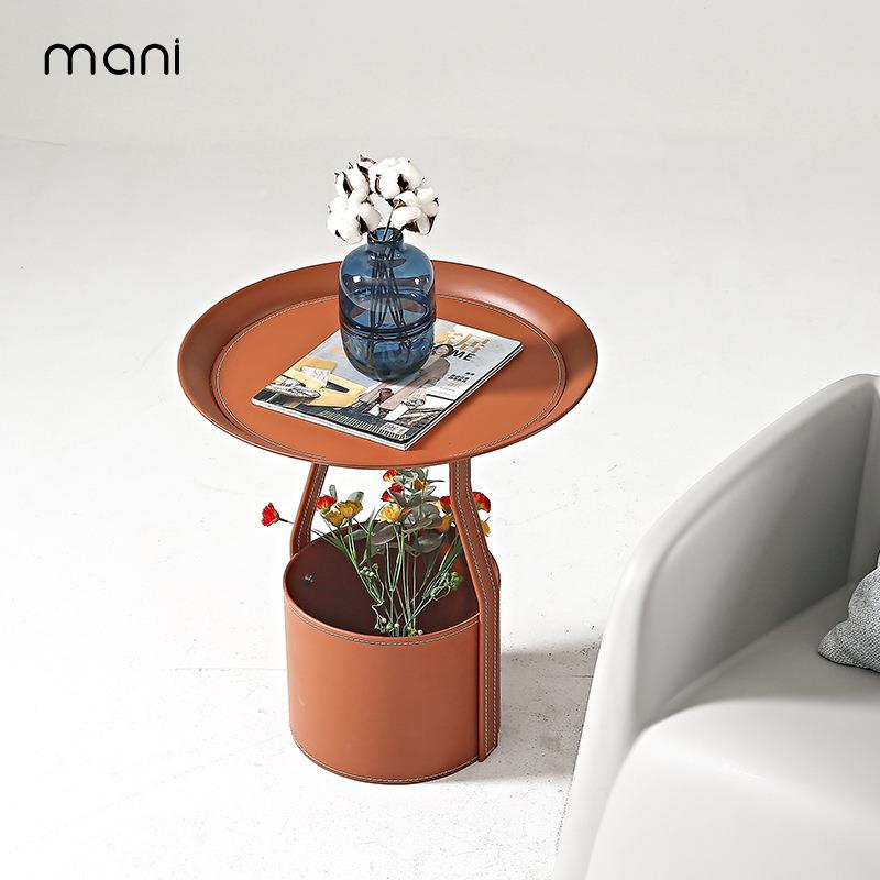 北欧现代客厅创意沙发侧边几极简杂志收纳角几床头柜小圆几茶几