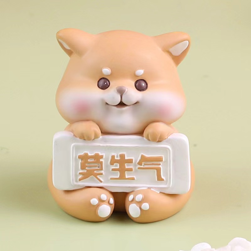 莫生气解压小摆件办公室桌面v装饰情绪稳定不要生气道歉礼物送女