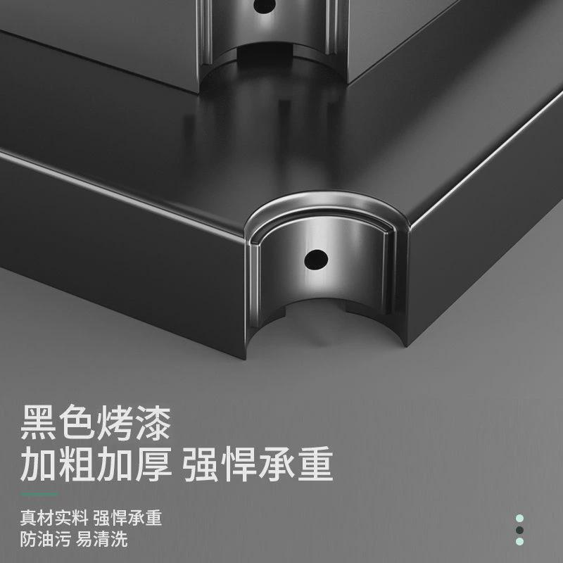 厨房放置物架落地多层多功能v夹缝锅具收纳层架微波炉架子家用置