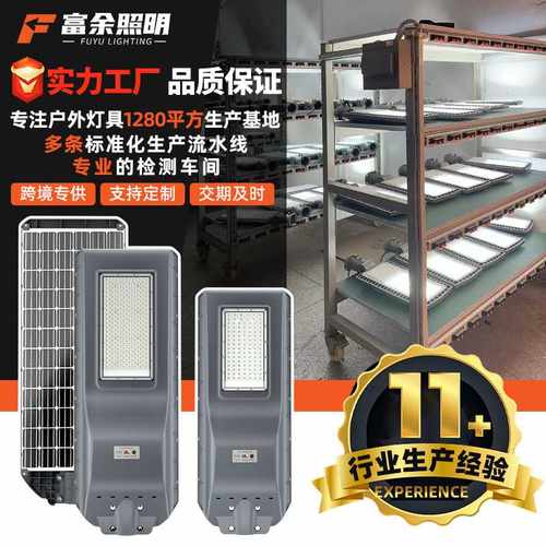 跨境一体华太阳能灯 人体感应农村道路照明路灯Solar street lamp
