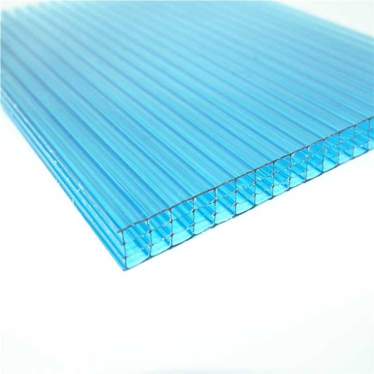 四层pc中空板 车库顶棚PC采光板 定制尺寸保温户外露台棚阳光板