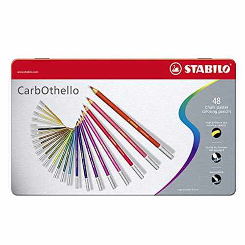 德国STABILO思笔乐Carb othello1448色粉彩铅笔水溶彩色铅笔