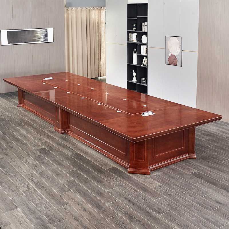 桌子会议桌长桌大型培训桌油漆贴实木皮会议台条形桌会议桌椅
